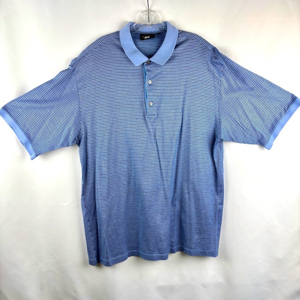 Bobby Jones Collection Polo Blue and Black Shirt with Pocket - XL